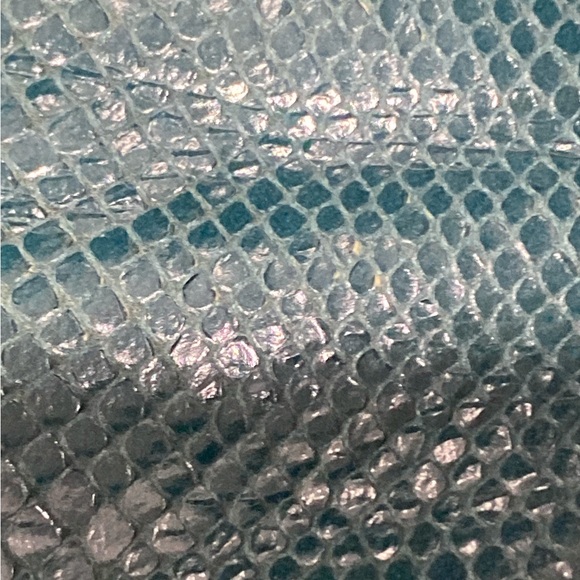 Authentic Gianni Bini Real Snakeskin Dark Aqua Pointed Toe Kitten Heel Boots9” - Picture 12 of 13